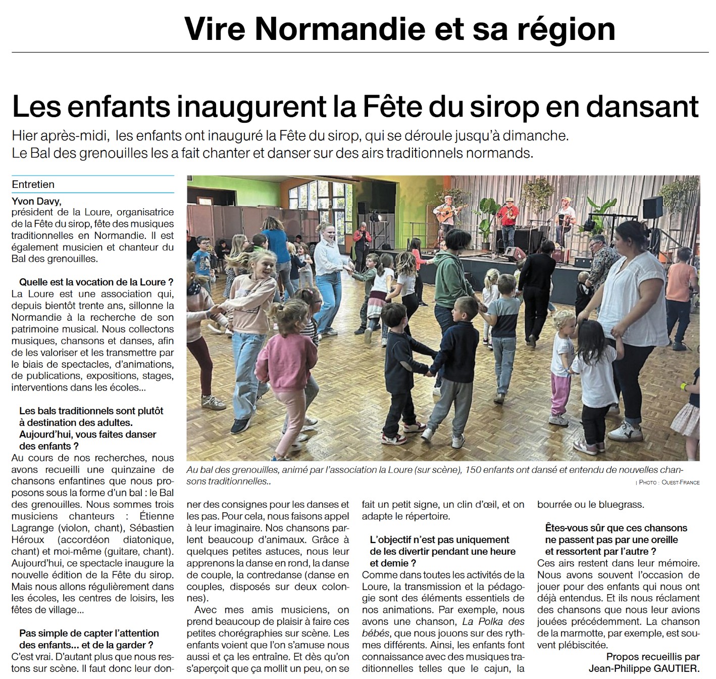 View the image: 2025-10-09 - Ouest-France Fête sirop Bal enfant.jpg