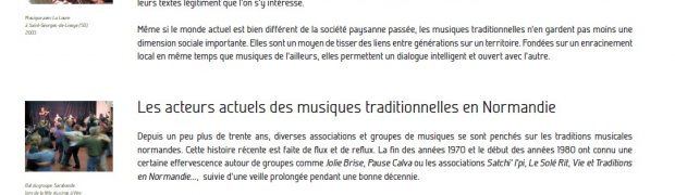 expositions:
Chanter, jouer, danser... Traditions musicales en Normandie (XVIIIème - XXème siècles):
chanter jouer danser p16 avenir